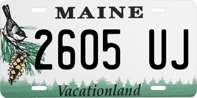 ME license plate 2605UJ