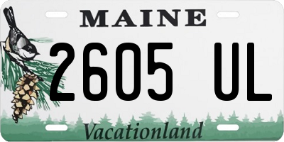 ME license plate 2605UL