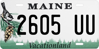 ME license plate 2605UU