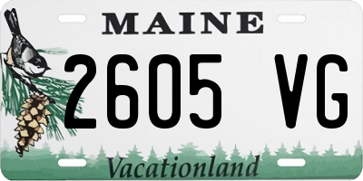 ME license plate 2605VG