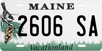 ME license plate 2606SA