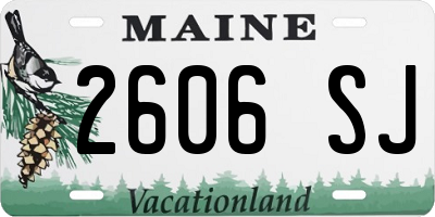 ME license plate 2606SJ