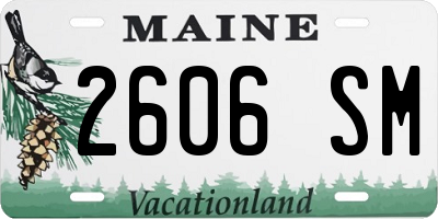 ME license plate 2606SM