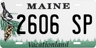 ME license plate 2606SP