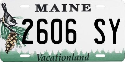 ME license plate 2606SY
