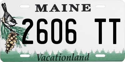 ME license plate 2606TT