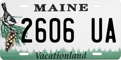 ME license plate 2606UA