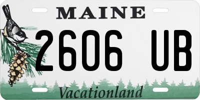 ME license plate 2606UB