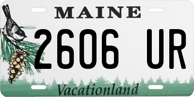 ME license plate 2606UR