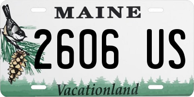 ME license plate 2606US