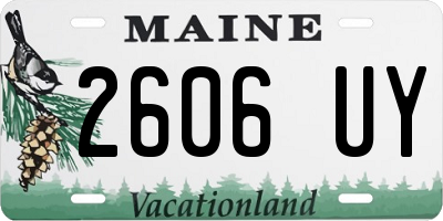 ME license plate 2606UY