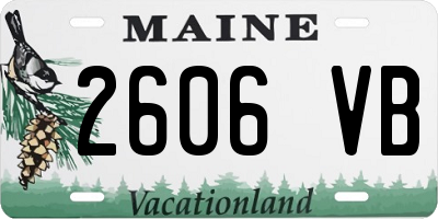 ME license plate 2606VB