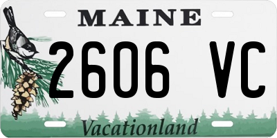 ME license plate 2606VC