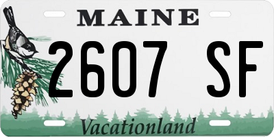 ME license plate 2607SF