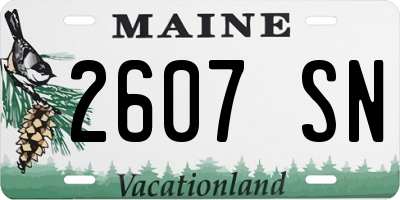 ME license plate 2607SN