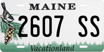 ME license plate 2607SS