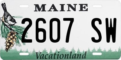 ME license plate 2607SW