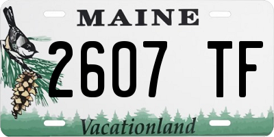 ME license plate 2607TF