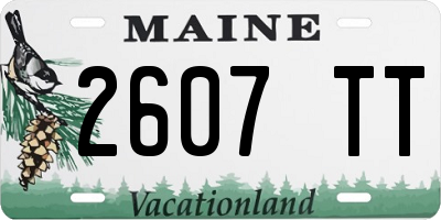 ME license plate 2607TT