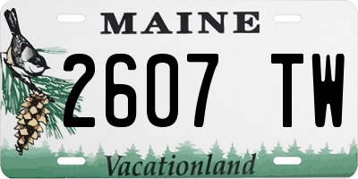 ME license plate 2607TW