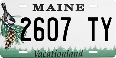 ME license plate 2607TY