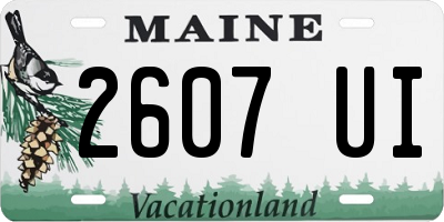 ME license plate 2607UI