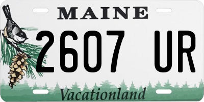 ME license plate 2607UR