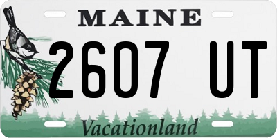 ME license plate 2607UT