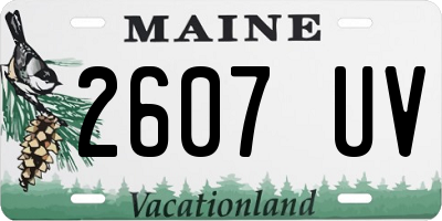 ME license plate 2607UV