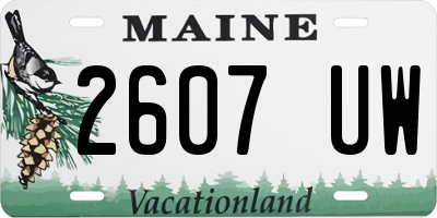 ME license plate 2607UW