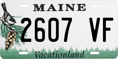 ME license plate 2607VF