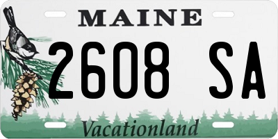 ME license plate 2608SA