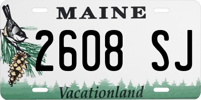 ME license plate 2608SJ