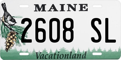 ME license plate 2608SL