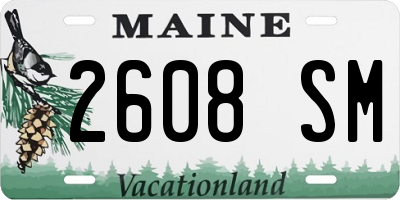 ME license plate 2608SM