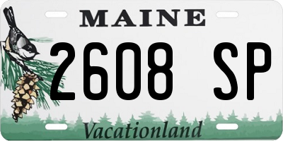 ME license plate 2608SP