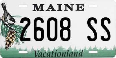 ME license plate 2608SS