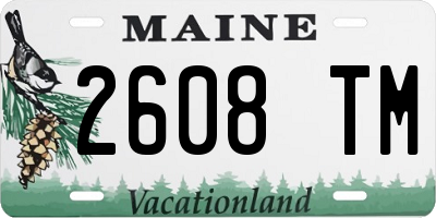 ME license plate 2608TM