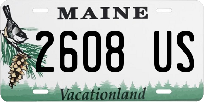 ME license plate 2608US