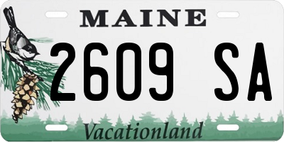 ME license plate 2609SA