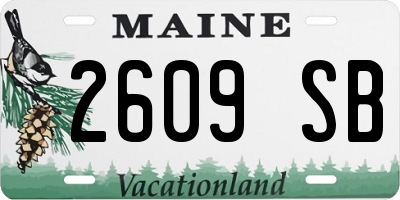 ME license plate 2609SB