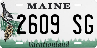 ME license plate 2609SG