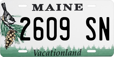 ME license plate 2609SN
