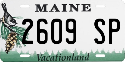 ME license plate 2609SP