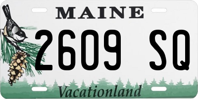 ME license plate 2609SQ