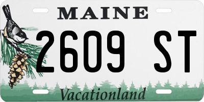 ME license plate 2609ST