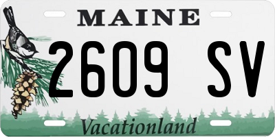 ME license plate 2609SV