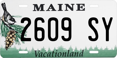 ME license plate 2609SY