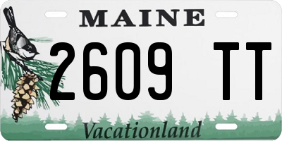 ME license plate 2609TT