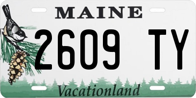 ME license plate 2609TY
